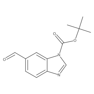 tert-Butyl 6-formyl-1H-benzo[d]imidazole-1-carboxylate结构式