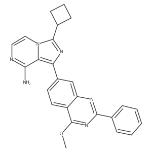 3-Cyclobutyl-1-(4-methoxy-2-phenyl-7-quinazolinyl)-imidazo[1,5-a]pyrazin-8-amine结构式