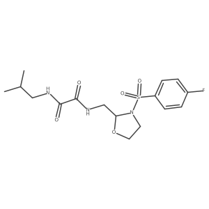 N-[[3-(4-fluorophenyl)sulfonyloxazolidin-2-yl]methyl]-N'-isobutyl-oxamide Structure