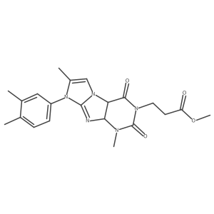 methyl 3-[8-(3,4-dimethylphenyl)-1,7-dimethyl-2,4-dioxo-1H,2H,3H,4H,8H-imidazo[1,2-g]purin-3-yl]propanoate Structure