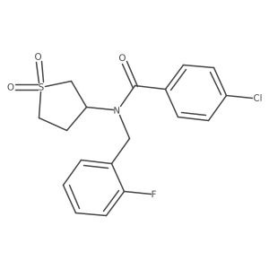 4-chloro-N-(1,1-dioxidotetrahydrothiophen-3-yl)-N-(2-fluorobenzyl)benzamide Structure