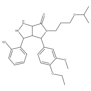 4-(4-Ethoxy-3-methoxyphenyl)-3-(2-hydroxyphenyl)-5-(3-propan-2-yloxypropyl)-1,2,3,3a,4,6a-hexahydropyrrolo[3,4-c]pyrazol-6-one结构式