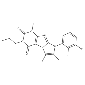 8-(3-chloro-2-methylphenyl)-1,6,7-trimethyl-3-propyl-1H-imidazo[2,1-f]purine-2,4(3H,8H)-dione Structure