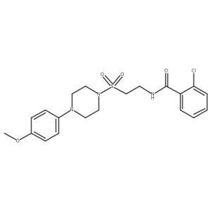 2-chloro-N-(2-((4-(4-methoxyphenyl)piperazin-1-yl)sulfonyl)ethyl)benzamide结构式
