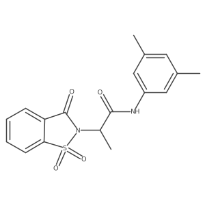 N-(3,5-dimethylphenyl)-2-(1,1-dioxido-3-oxobenzo[d]isothiazol-2(3H)-yl)propanamide Structure