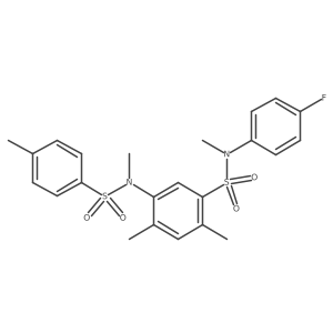 5-(N,4-dimethylphenylsulfonamido)-N-(4-fluorophenyl)-N,2,4-trimethylbenzenesulfonamide结构式