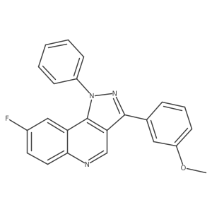 8-fluoro-3-(3-methoxyphenyl)-1-phenyl-1H-pyrazolo[4,3-c]quinoline结构式