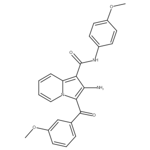 2-amino-3-(3-methoxybenzoyl)-N-(4-methoxyphenyl)indolizine-1-carboxamide结构式