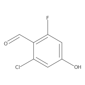 2-Chloro-6-fluoro-4-hydroxybenzaldehyde结构式