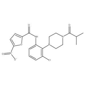 N-{3-chloro-2-[4-(2-methylpropanoyl)piperazin-1-yl]phenyl}-5-nitrofuran-2-carboxamide Structure