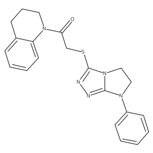 1-(3,4-dihydroquinolin-1(2H)-yl)-2-((7-phenyl-6,7-dihydro-5H-imidazo[2,1-c][1,2,4]triazol-3-yl)thio)ethanone Structure