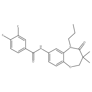 N-(3,3-dimethyl-4-oxo-5-propyl-2,3,4,5-tetrahydrobenzo[b][1,4]oxazepin-7-yl)-3,4-difluorobenzamide结构式