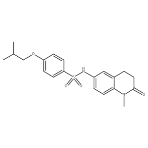4-isobutoxy-N-(1-methyl-2-oxo-1,2,3,4-tetrahydroquinolin-6-yl)benzenesulfonamide结构式