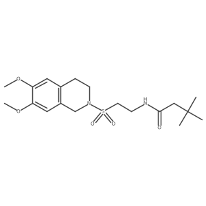 N-(2-((6,7-dimethoxy-3,4-dihydroisoquinolin-2(1H)-yl)sulfonyl)ethyl)-3,3-dimethylbutanamide Structure