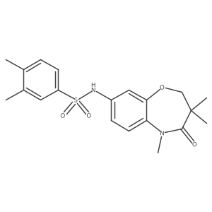 3,4-dimethyl-N-(3,3,5-trimethyl-4-oxo-2,3,4,5-tetrahydrobenzo[b][1,4]oxazepin-8-yl)benzenesulfonamide结构式