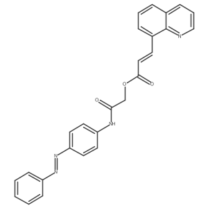 2-Propenoic acid, 3-(8-quinolinyl)-, 2-oxo-2-[[4-(2-phenyldiazenyl)phenyl]amino]ethyl ester Structure
