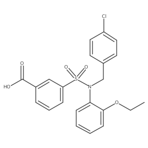 3-{[(4-Chlorophenyl)methyl](2-ethoxyphenyl)sulfamoyl}benzoic acid Structure