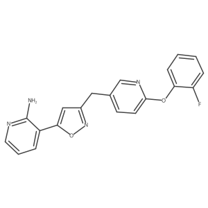 3-(3-(6-(2-Fluoro-phenoxy)-pyridin-3-ylmethyl)-isoxazol-5-yl)-pyridin-2-ylamine Structure