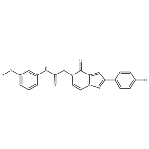 2-[2-(4-chlorophenyl)-4-oxopyrazolo[1,5-a]pyrazin-5(4H)-yl]-N-[3-(methylsulfanyl)phenyl]acetamide Structure