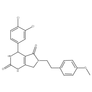4-(3,4-dichlorophenyl)-6-(4-methoxyphenethyl)-3,4,6,7-tetrahydro-1H-pyrrolo[3,4-d]pyrimidine-2,5-dione Structure