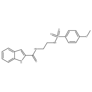 N-(2-{[(4-methoxyphenyl)sulfonyl]amino}ethyl)-1H-indole-2-carboxamide Structure