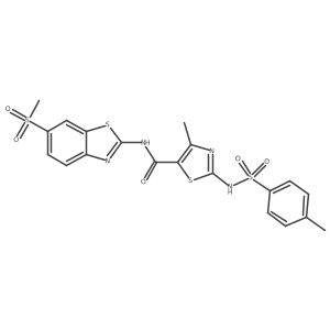 5-Thiazolecarboxamide, 4-methyl-2-[[(4-methylphenyl)sulfonyl]amino]-N-[6-(methylsulfonyl)-2-benzothiazolyl]-结构式