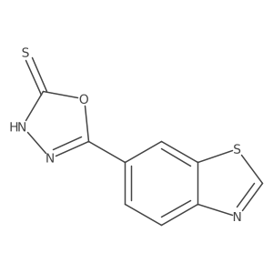 5-(Benzothiazol-6-yl)-1,3,4-oxadiazole-2-thiol结构式