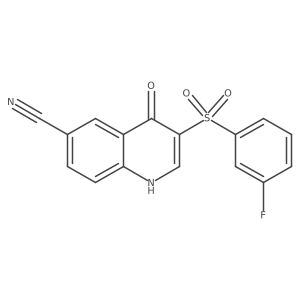 3-((3-Fluorophenyl)sulfonyl)-4-oxo-1,4-dihydroquinoline-6-carbonitrile Structure