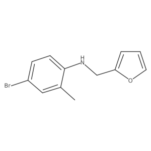 4-bromo-N-(furan-2-ylmethyl)-2-methylaniline结构式