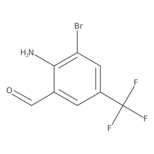 2-Amino-3-bromo-5-(trifluoromethyl)benzaldehyde结构式