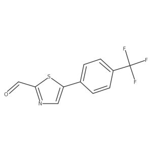 5-(4-(Trifluoromethyl)phenyl)thiazole-2-carbaldehyde结构式