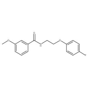 COc1cccc(C(=O)NCCOc2ccc(F)cc2)c1结构式