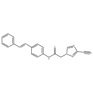 1H-1,2,4-Triazole-1-acetamide, 3-cyano-N-[4-(2-phenyldiazenyl)phenyl]- Structure