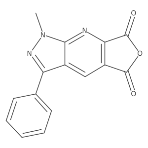 1-methyl-3-phenyl-1H-furo[3,4-b]pyrazolo[4,3-e]pyridine-5,7-dione结构式