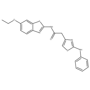 N-(6-ethoxybenzo[d]thiazol-2-yl)-2-(2-(phenylamino)thiazol-4-yl)acetamide Structure