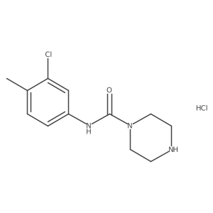N-(3-chloro-4-methylphenyl)piperazine-1-carboxamide hydrochloride Structure