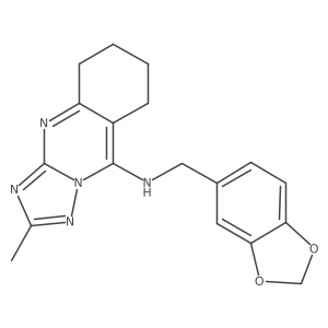N-(1,3-Benzodioxol-5-ylmethyl)-5,6,7,8-tetrahydro-2-methyl[1,2,4]triazolo[5,1-b]quinazolin-9-amine Structure