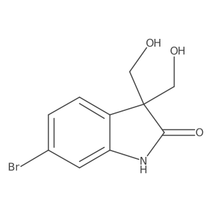 6-bromo-3,3-bis(hydroxymethyl)-1,3-dihydro-2H-indol-2-one Structure