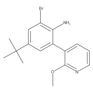 2-Bromo-4-(tert-butyl)-6-(2-methoxypyridin-3-yl)aniline Structure
