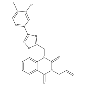 3-allyl-1-((3-(3-bromo-4-fluorophenyl)-1,2,4-oxadiazol-5-yl)methyl)quinazoline-2,4(1H,3H)-dione Structure