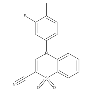 4-(3-fluoro-4-methylphenyl)-4H-benzo[b][1,4]thiazine-2-carbonitrile 1,1-dioxide结构式