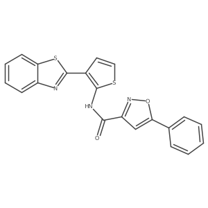 N-(3-(benzo[d]thiazol-2-yl)thiophen-2-yl)-5-phenylisoxazole-3-carboxamide Structure