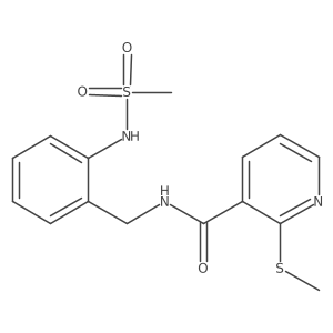 N-[(2-methanesulfonamidophenyl)methyl]-2-(methylsulfanyl)pyridine-3-carboxamide结构式