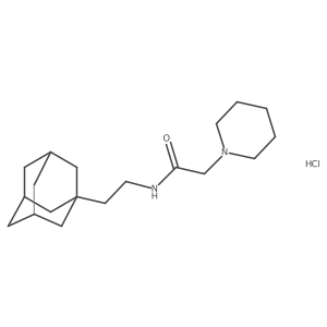 N-[2-(adamantan-1-yl)ethyl]-2-(piperidin-1-yl)acetamide hydrochloride结构式