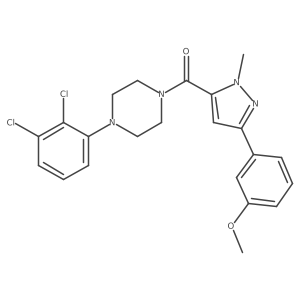 (4-(2,3-dichlorophenyl)piperazin-1-yl)(3-(3-methoxyphenyl)-1-methyl-1H-pyrazol-5-yl)methanone Structure