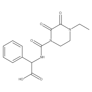 (S)-alpha-[[(4-Ethyl-2,3-dioxo-1-piperazinyl)carbonyl]amino]benzeneacetic Acid结构式