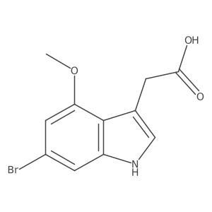 6-Bromo-4-methoxyindole-3-acetic acid结构式