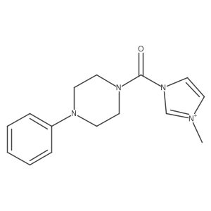 1-Methyl-3-(4-phenylpiperazine-1-carbonyl)-1H-imidazol-3-ium Structure