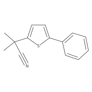 2-Methyl-2-(5-phenylthiophen-2-yl)propanenitrile结构式