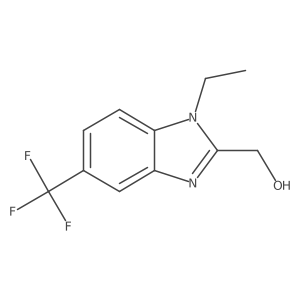(1-Ethyl-5-(trifluoromethyl)-1H-benzo[d]imidazol-2-yl)methanol结构式